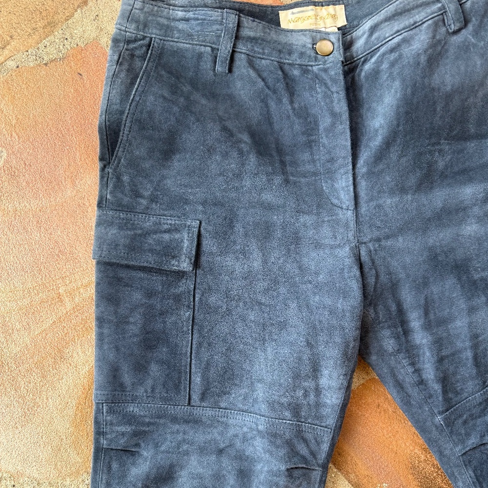 Blue Suede Cargo Pants - Picture 2 of 6